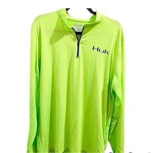 Huk fishing performance pullover quarter zip, size L
